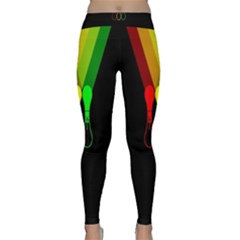 Lamp Colors Green Yellow Red Black Classic Yoga Leggings by Mariart