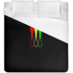 Lamp Colors Green Yellow Red Black Duvet Cover (king Size) by Mariart