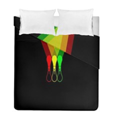 Lamp Colors Green Yellow Red Black Duvet Cover Double Side (full/ Double Size) by Mariart