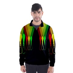 Lamp Colors Green Yellow Red Black Wind Breaker (men) by Mariart