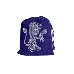 Leo Zodiac Star Drawstring Pouches (medium)  by Mariart