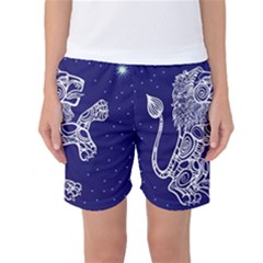 Leo Zodiac Star Women s Basketball Shorts by Mariart