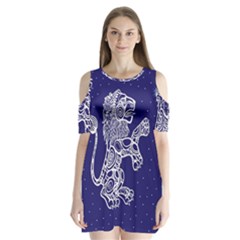 Leo Zodiac Star Shoulder Cutout Velvet  One Piece