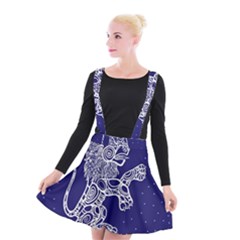 Leo Zodiac Star Suspender Skater Skirt by Mariart