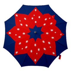 Love Heart Star Circle Polka Moon Red Blue White Hook Handle Umbrellas (medium) by Mariart