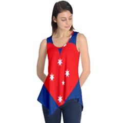 Love Heart Star Circle Polka Moon Red Blue White Sleeveless Tunic by Mariart