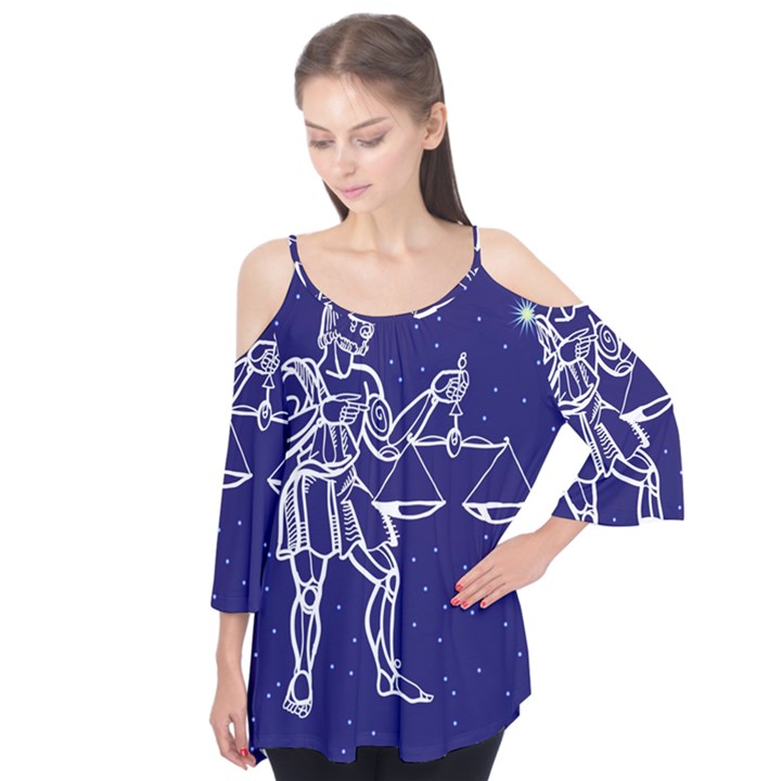 Libra Zodiac Star Flutter Tees