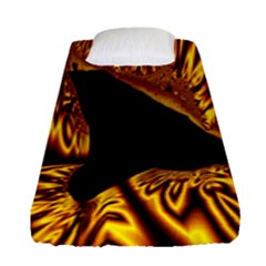 Hole Gold Black Space Fitted Sheet (single Size) by Mariart