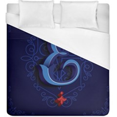 Marquis Love Dope Lettering Blue Red Alphabet E Duvet Cover (king Size) by Mariart