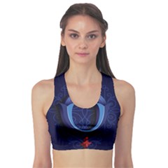 Marquis Love Dope Lettering Blue Red Alphabet O Sports Bra by Mariart