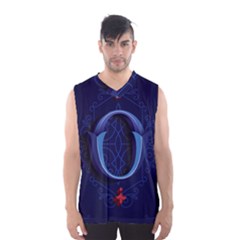 Marquis Love Dope Lettering Blue Red Alphabet O Men s Basketball Tank Top by Mariart