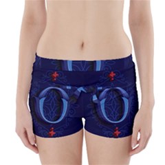 Marquis Love Dope Lettering Blue Red Alphabet O Boyleg Bikini Wrap Bottoms