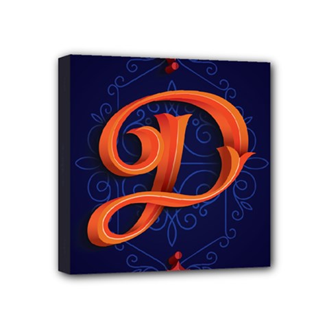 Marquis Love Dope Lettering Blue Red Orange Alphabet P Mini Canvas 4  X 4  by Mariart