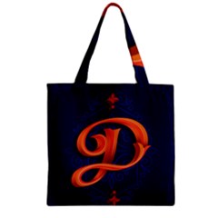 Marquis Love Dope Lettering Blue Red Orange Alphabet P Zipper Grocery Tote Bag by Mariart