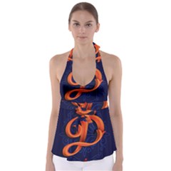 Marquis Love Dope Lettering Blue Red Orange Alphabet P Babydoll Tankini Top by Mariart