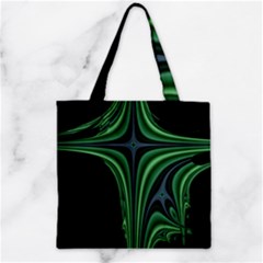 Line Light Star Green Black Space Zipper Grocery Tote Bag by Mariart