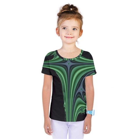 Line Light Star Green Black Space Kids  One Piece Tee by Mariart