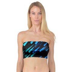 Meteor Rain Water Blue Sky Black Green Bandeau Top by Mariart