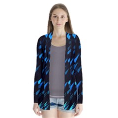 Meteor Rain Water Blue Sky Black Green Cardigans by Mariart