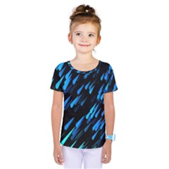 Meteor Rain Water Blue Sky Black Green Kids  One Piece Tee