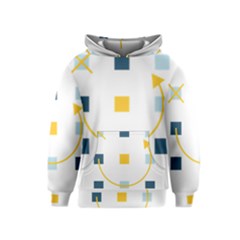 Plaid Arrow Yellow Blue Key Kids  Pullover Hoodie by Mariart