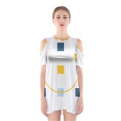 Plaid Arrow Yellow Blue Key Shoulder Cutout One Piece by Mariart