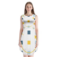 Plaid Arrow Yellow Blue Key Sleeveless Chiffon Dress   by Mariart