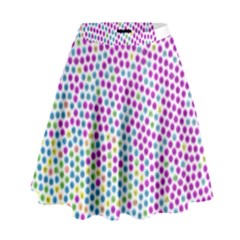 Japanese Name Circle Purple Yellow Green Red Blue Color Rainbow High Waist Skirt by Mariart