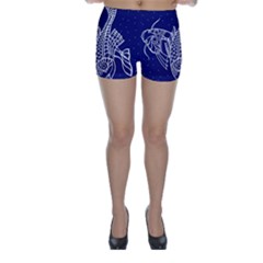 Pisces Zodiac Star Skinny Shorts