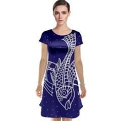 Pisces Zodiac Star Cap Sleeve Nightdress by Mariart