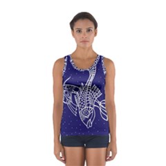 Pisces Zodiac Star Women s Sport Tank Top  by Mariart