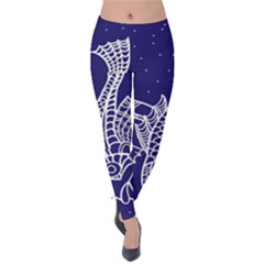 Pisces Zodiac Star Velvet Leggings by Mariart