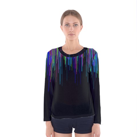 Rain Color Paint Rainbow Women s Long Sleeve Tee by Mariart