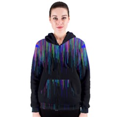 Rain Color Paint Rainbow Women s Zipper Hoodie by Mariart