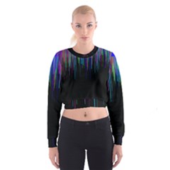 Rain Color Paint Rainbow Cropped Sweatshirt by Mariart