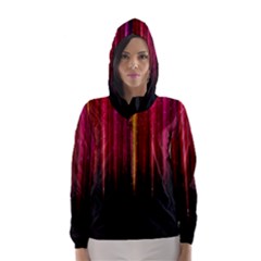 Rain Color Rainbow Line Light Green Red Blue Gold Hooded Wind Breaker (women) by Mariart