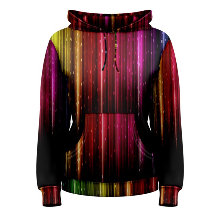 Rain Color Rainbow Line Light Green Red Blue Gold Women s Pullover Hoodie