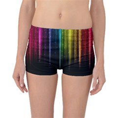 Rain Color Rainbow Line Light Green Red Blue Gold Boyleg Bikini Bottoms by Mariart