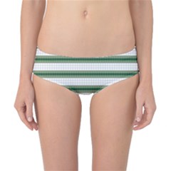 Plaid Line Green Line Horizontal Classic Bikini Bottoms by Mariart