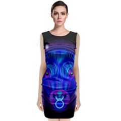 Sign Taurus Zodiac Sleeveless Velvet Midi Dress by Mariart