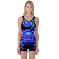 Sign Scorpio Zodiac One Piece Boyleg Swimsuit by Mariart