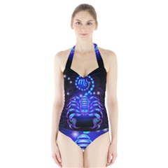 Sign Scorpio Zodiac Halter Swimsuit by Mariart