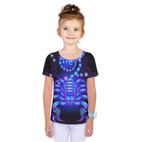 Sign Scorpio Zodiac Kids  One Piece Tee by Mariart