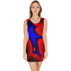 Space Red Blue Black Line Light Sleeveless Bodycon Dress by Mariart