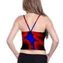 Space Red Blue Black Line Light Spaghetti Strap Bra Top View2