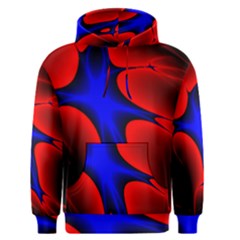 Space Red Blue Black Line Light Men s Pullover Hoodie by Mariart