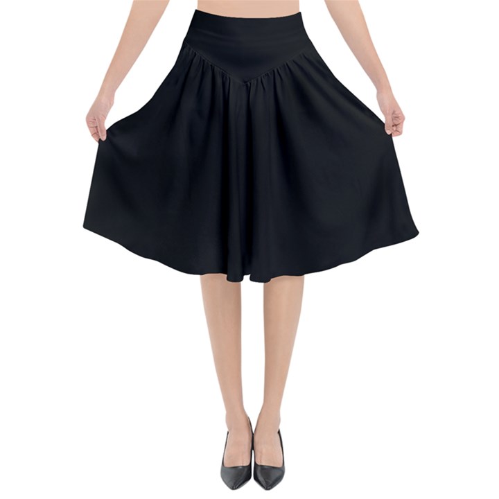 Pattern Flared Midi Skirt