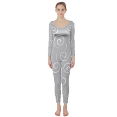 Pattern Long Sleeve Catsuit