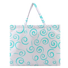 Pattern Zipper Large Tote Bag