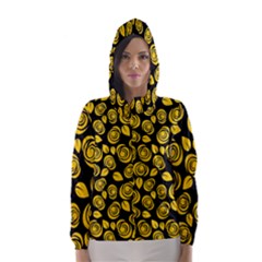 Floral Pattern Hooded Wind Breaker (women) by ValentinaDesign